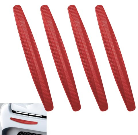 4 pièces de protection de seuil de porte de voiture, protection de bord de porte de voiture, protège-seuil en fibre de carbone, bandes décoratives anti-rayures, protection pare-chocs anti-rayures