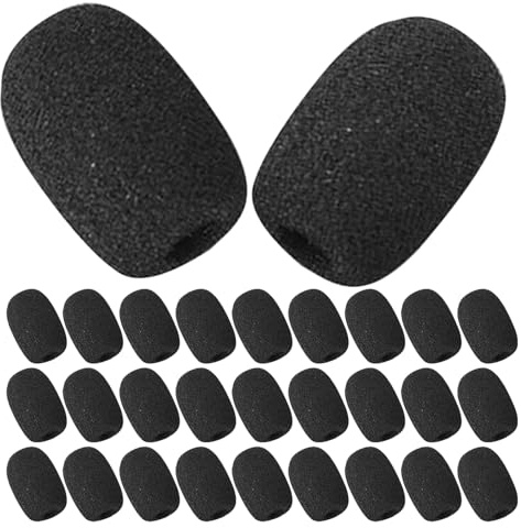 Toyvian 200 Pezzi Mini Parabrezza in Spugna per Microfono Auricolare Copertura Antivento Compatta Protezione Microfono per Conferenze e Lezioni