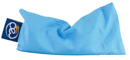 Yoga-Mad Eye Pillow | 100% Organic Cotton | Lavender & Linseed FIlled Yoga Pillow | Stress Relief Eye Bag for Aromatherapy, Relaxation and Tired Eyes - Light Blue