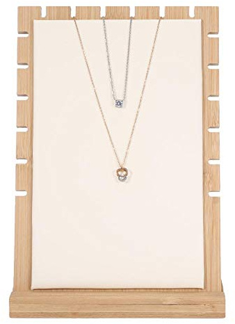 Collana con cornice in legno, espositore per collana/bracciale/pendente, espositore per gioielli, organizer per gioielli da donna (2#)