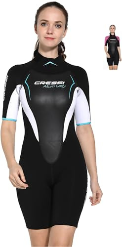 Cressi ALTUM Lady 3MM Shorty Wetsuit Black/White/Aquamarine L/4