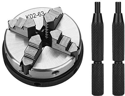 Mandrin de tour à auto-centrage, mandrin de tour manuel K02-63/M14 à 4 mâchoires pour tour à bois