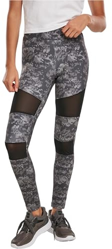 Urban Classics Ladies Camo Tech Mesh Leggings, Leggings, Mujer, dark digital camo, L