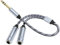 JOLGOO Cavo adattatore sdoppiatore 1/4 12 pollici, spina stereo da 6,35 mm maschio a doppio cavo sdoppiatore a Y jack femmina da 6,35 mm, 30 cm / 12 pollici
