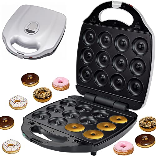Syntrox Germany ZN-2000W-Donut Maker für 12 Donuts mit austauschbaren Platten
