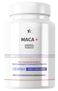 MACA+ 50:1 Komplex med HydroPerine™ - 120 Kapslar (600mg) - Turkesterone Europe®