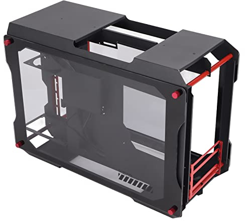 Bewinner Boîtier D'ordinateur Mi-Tour, Châssis de Bureau Mini Dissipation de Chaleur Entièrement Transparent et Boîtier D'ordinateur de Carte Mère M‑ATX pour Les Joueurs de Bricolage