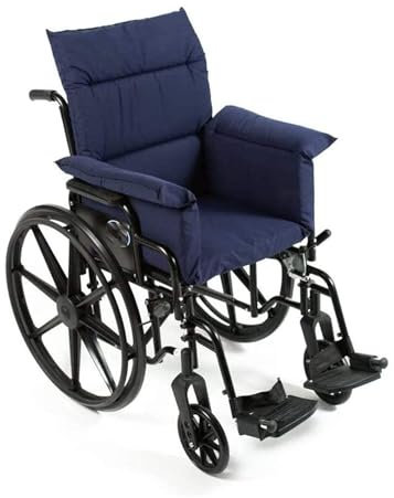 TESAY Cojín Integrado para Silla de Ruedas con Respaldo, cojín Reductor de presión, Lavable, Funda para Silla de Ruedas de poliéster/algodón, antiescaras