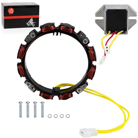Alternator Stator Coil 2Pin w/Regulator For Briggs & Stratton Engines 10-16 Amp 592830 Replaces for OEM 592830, 696458, 691064, 393295 845907 394890 797375