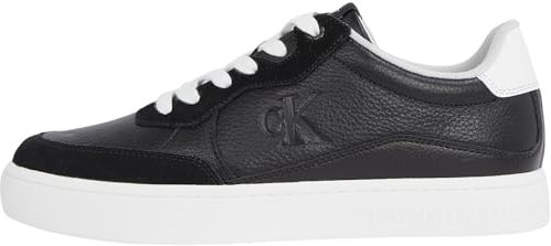 Calvin Klein Herren Cupsole Sneaker Classic Low Top, Schwarz (Black/Bright White), 43