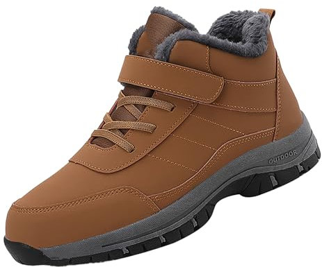 LinRim Orthoboots Pro – Stivali invernali ergonomici, antiscivolo, da donna, da uomo, impermeabili, foderati, caldi, imbottiti, per attività all'aria aperta, 03 marrone, 41 EU