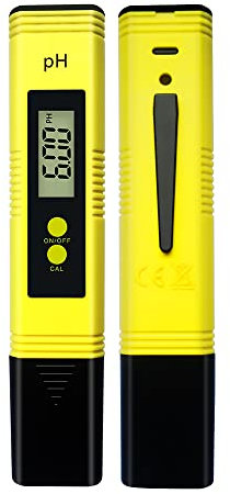 Ecrã Digital de Mão PH Tester Medidor PH Medidor Digital Calidad del Agua Medidor de Prueba de 0-14 Pantalla Digital Alta Precisión 0,01 Auto Calibración Pantalla LCD para Piscinas Acuario Laboratorio