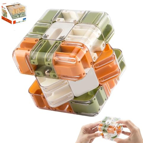 Large 3D Labyrinth Cube Puzzle - Engaging Brain Teaser Toy, 3D Maze Cube, Brain Training Puzzle, Improve Spatial Recognition and Cultivate Logical Thinking