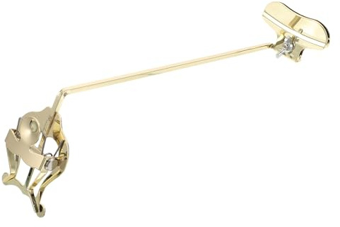 HOODANCOS Abrazadera Dorada para Lira de Saxofón Alto y Soprano, Diseño Ligero y Seguro de Metal para Banda de Marcha y Sesiones de Práctica