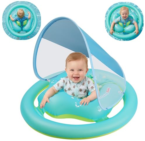 Oziral Giocattolo Acquatico per Neonato con Ombrellino Parasole per Bambini 1-3 Anni, Verde