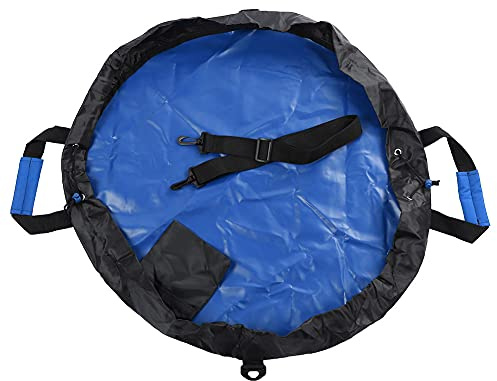 Alfombrilla Para Cambiar Traje De Neopreno De Tela Oxford, Bolsa Secadora Con Correa De Hombro, Color Negro - Durable Y Resistente, Fácil De Transportar, Para Surf Y Actividades (Azul)