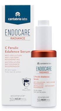 Endocare Radiance C Ferulic Edafence - Sérum Antipolución y Antioxidante con Vitamina C y Ácido Ferúlico, Rápida Absorción, para Todo Tipo de Piel, 30 ml