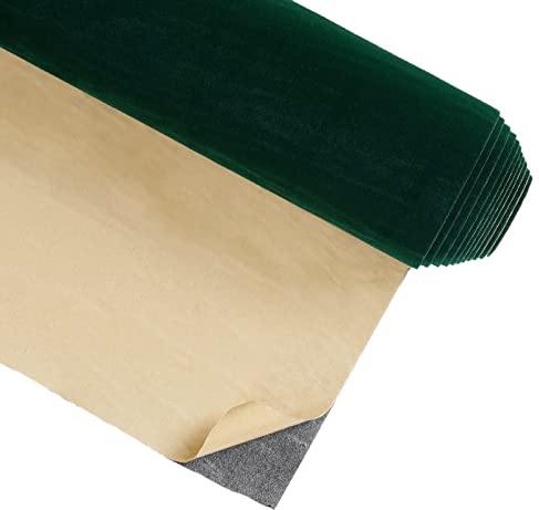 CRE8TIVE 12x80 Colored Self Adhesive Velvet Flocking Liner for Jewelry Green Velvet Wallpaper Peel and Stick Fabric Felt Velvet Drawer Liner Sticker for Jewelry Box Lining Crafts DIY Showcase Decor