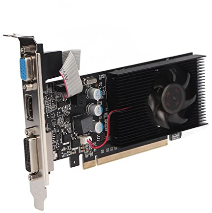 Brrnoo Tarjeta Gráfica GT610 2GB DDR3 64bit 810MHZ Frecuencia de Memoria 1000MHZ Frecuencia Central Resolución 2560x1600 Tarjeta Gráfica de PC (GT610 2GD3 64BI)