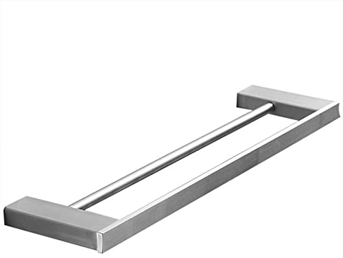Towel Rail for Bathroom, Towel Bar Rails for Bathroom Wall Mounted Double SquareTowel Rail 40cm 50cm 60cm 70cm 80cm,Stainless Steel(SZ:27.6in/70cm) (Color : Multi Colored, Size : 40cm)
