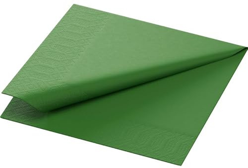 2000 Duni Tissue-Servietten 24 x 24 cm Leaf Green 3-lagig