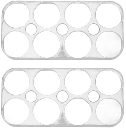 Plateau à œufs pour Réfrigérateur, 2 Pièces, 8 Grilles, Porte-œufs en Plastique, Plateau à œufs pour Réfrigérateur, Fentes Indépendantes, Porte-œufs Transparent, Conteneur à