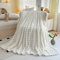 Kuscheldecke Milchsamt Blasen Decke Super Soft Wohndecke Dick 450 G/M² Flanell Decke Couchdecke Warme Überwurfdecke Sofadecke Vielseitig Blanket Für Bett Sofa Schlafzimmer Büro Weiß 180 x 230cm