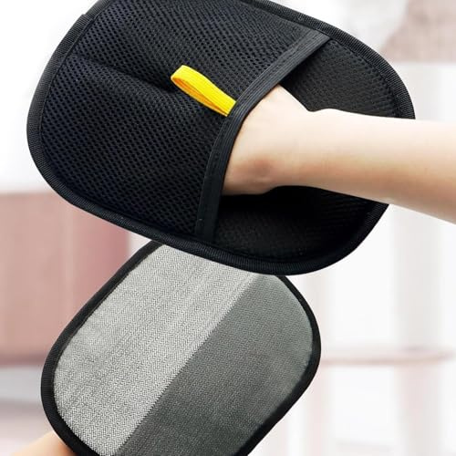 Rrlihjgu Set di 2 guanti per la cura del pelo double face, per animali domestici, guanti per la rimozione dei peli di cani, guanti riutilizzabili