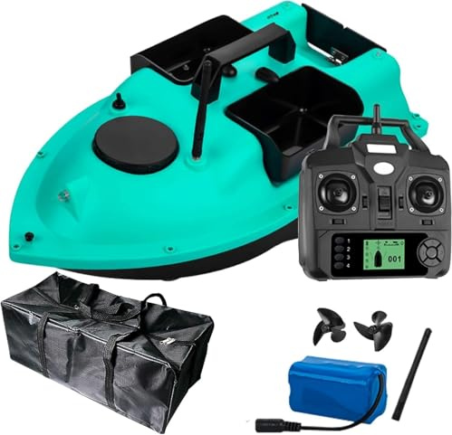 DYJD GPS-Smart-RC Wireless-Köder-Boot 2kg Laden automatischer Vorschub Return Fernbedienung 500M Entfernung Angel Nest Boot (Blue)