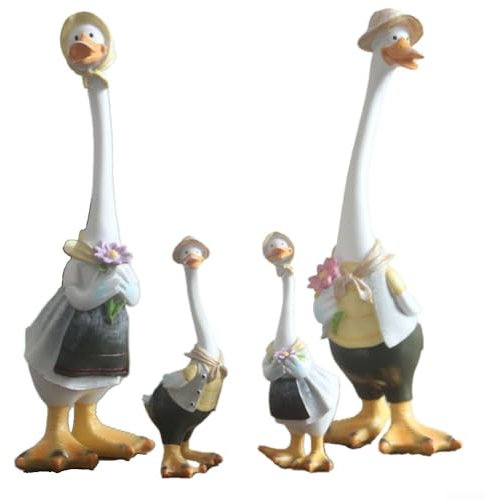 babominimer Canard décoratif réaliste en résine pour décoration de jardin, statue de canard décorative en forme d'animal, figurine moderne, décoration d'intérieur, centre de table (A)