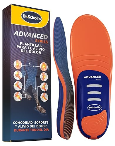 Dr. Scholl’s Semelles Orthopédiques Advanced Hommes Femmes, Pour Chaussures de Travail et Bottes, Soulagent la Fasciite Plantaire, Soutiennent voûte et pieds plats, jusqu’à 150kg, 46-46.5