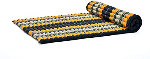 Leewadee Wide Rollable Thai Mat 190 x 100 cm - Kapok Floor Mat for Sleeping, Massage & Meditation Futon Alternative