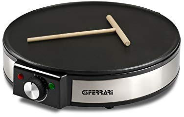 G3 Ferrari G10098 Profi - Crepe - Crepera inoxidable, ajuste de temperatura, diámetro 30 cm, 1200 W