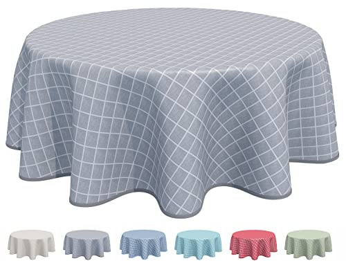 Home Direct Bordsduk vaxduk PVC rund 160 cm ljusgrå