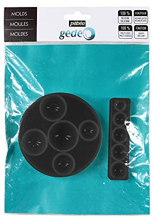 Pébéo Gédéo Silikonformen 2-er Set Halbkugeln - Glänzendes und Glattes Finish - Selbst Entformbar - Ideal für Kleine Objekte - Verwendung mit Epoxidharz, Resin, Gießharz