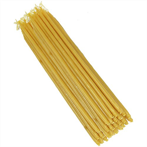 NKlaus 3400g100% Bienenwachs Kerzen Altarkerzen Handarbeit Kirchenqualität dünne Naturkerzen Ritualkerzen (ca. 1000 St.) 36408