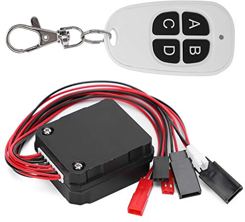 EVTSCAN Télécommande de treuil sûr Pratique en métal et en Plastique, contrôleur de treuil sans Fil, Robuste pour Accessoire de Chenille à échelle 1:10 TRX4 KM2 RC