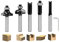DEWINNER Oberfräser-Set 5-teilig mit 6.35 mm (1/4 Zoll) Hartmetall Fräser Set ,Diy-Werkzeuge,nutbohrer Zum Spanplatte Geeignet Für Die Holzbearbeitung, Holzbearbeitung inkl. Sechskant-Schlüssel