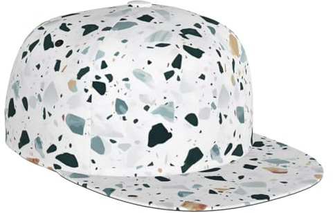 YzgWjBhd Casquette de baseball à bord plat pour homme et femme, violet et noir, style gothique, réglable, Terrazzo Marble Pastel, taille unique