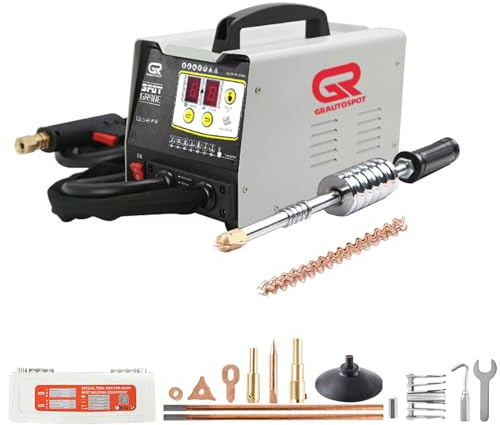 GRAUTOSPOT F90E Karosserie Ausbeulspotter 5 Modi, 1.8KW Ausbeulspotter 3500A Dent Puller Punktschweißgerät 0,6-1,2 mm Schweißdicke Spotter Dent Puller Ausbeulspotter Dauerschweißen Bolzenschweißen