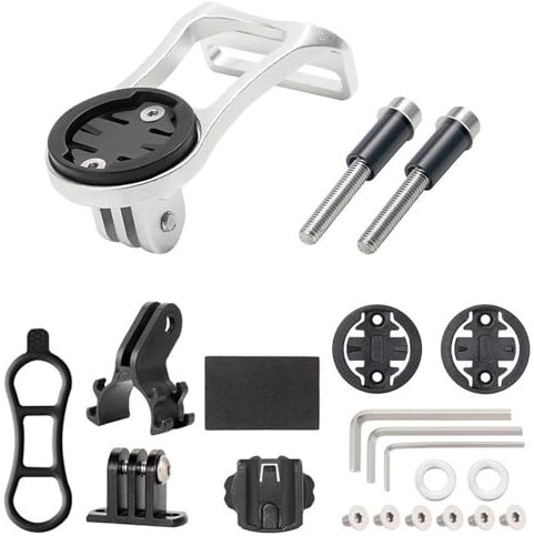 Halterung Fahrrad für Garmin, Verstellbare Edge Fahrradhalterung Kit Fahrradcomputer Halterung Lenkerhalterung Fahrradlenker Halter für Garmin Edge Wahoo Kamera und Lampe