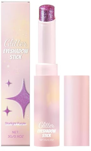 Crystal Eyeshadow Stick, Jelly Glaze Eye Light Stick, 3 g Eyeshadow Stick Smooth Blendable Formula, Long-Lasting Wear, Eyeshadow Colouring Pencil, Smooth Face Cosmetics Face Cosmetics Stick