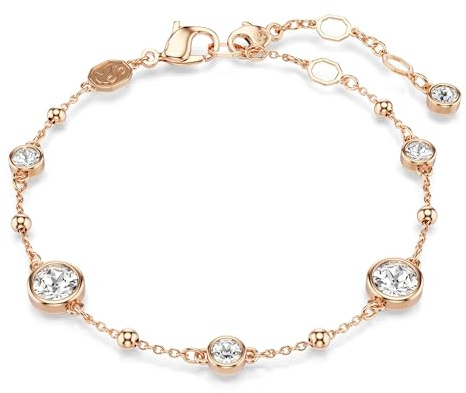 Swarovski Bracelet de la collection Imber, de taille ronde, avec des cristaux incolores et un placage de ton or rosé