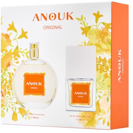 ANOUK - Original Colonia 100 ml + 30 ml, Estuche de Regalo Mujer, Eau de Toilette Natural y Femenina, Aroma Cítrico y Floral, Fragancia Fresca de Larga Duración