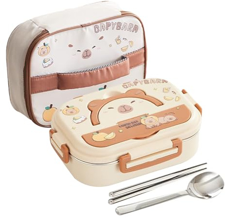 Récipients à snack pour salle à manger - outils de stockage des aliments à 3 compartiments en acier inoxydable, design portable, construction robuste | accessoire de cuisine fiable pour Uf