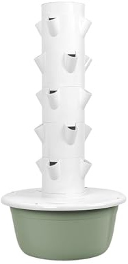 Acentesoft Hydrokultur System, Vertical Garden Hochleistungs Hydroponik 28 36 Pflanzen Indoor Smart Garden mit Selbstbewässerung und platzsparendem Design(5th Floor)