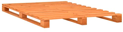 vidaXL Giroletto in Pallet a Doghe Classico Robusto Rustico Struttura Telaio Scocca Letto 140x200 cm Marrone Legno Massello di Pino