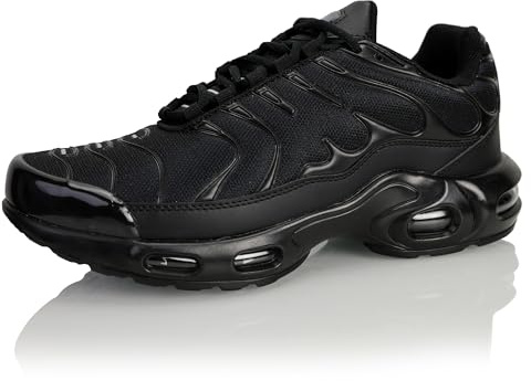 Procity Unisex Damen Herren Dämpfung Sneaker Sportschuhe leichte Laufschuhe Black2 39