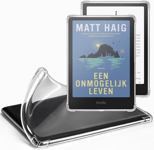 Zcooooool fodral för Kindle Paperwhite/Kindle Colorsoft förstärkta hörn 7-tums omslag/Paperwhite fodral (Transparent, Paperwhite 12th/ColorSoft)