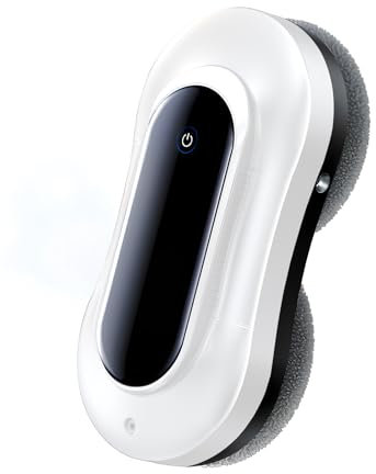 Umisu Robot Nettoyeur de Vitres Intelligent, Nettoyeur Robotisé Électrique pour Vitres avec Aspiration Puissante 5600PA, Détection de Bord pour Fenêtres Carrelage et Portes Vitrées, Blanc